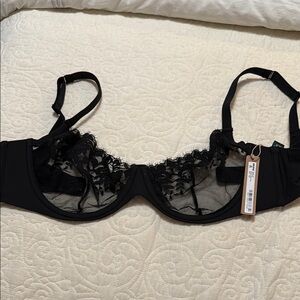 Elegant Black Lace Bra